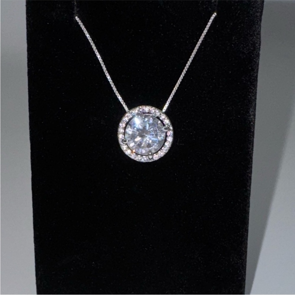 14k 3ct Solitaire Pendant - Picture 8 of 15